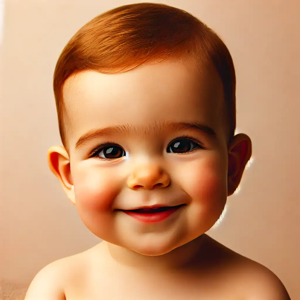 bebe sonriendo con piel saludable