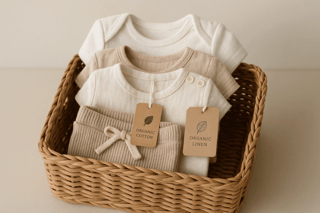 Moda infantil con estilo consciente y materiales naturales